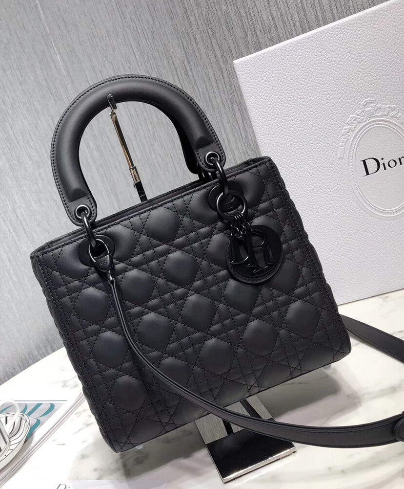 Christian Dior Lady Dior UltraMatte Bag Black